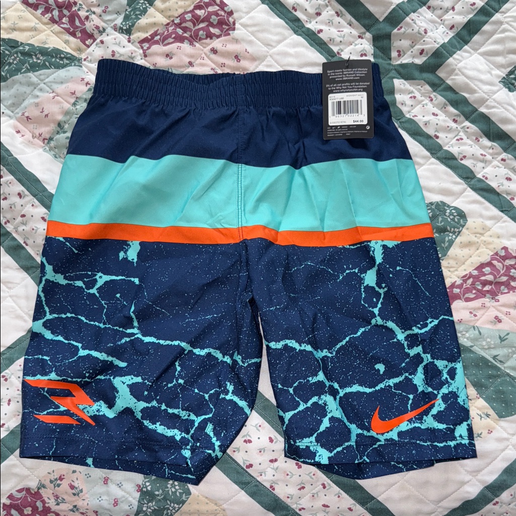 Boys Nike 3 Brand Swim Trunks M